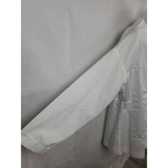 EUC Spirithouse white Button Down Top Size S/M Cotton Blend Long Sleeve Striped - Picture 2 of 8